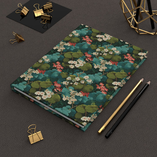 Vintage Botanical Floral Pattern Hardcover Journal | Matte