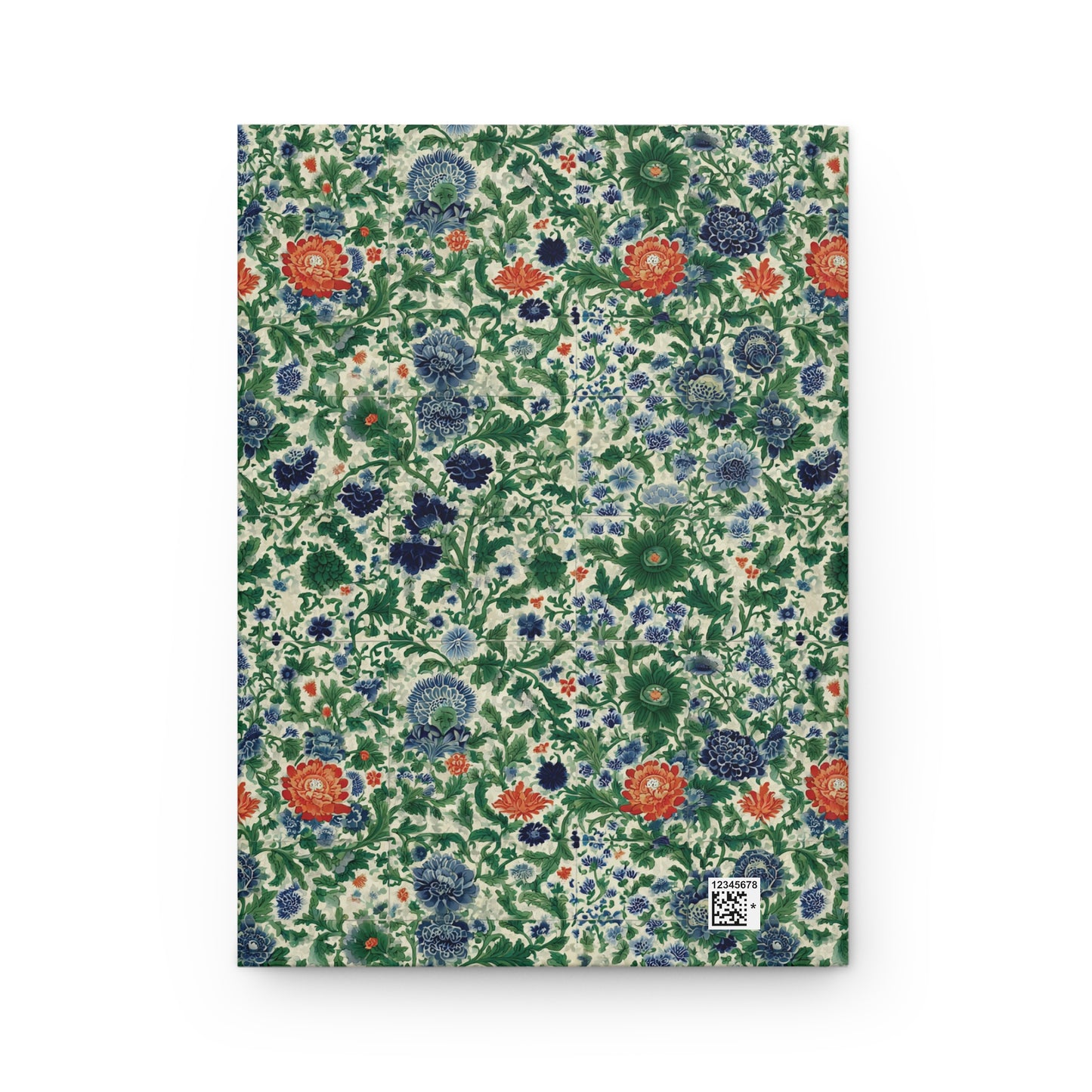 Vintage Floral Pattern Hardcover Journal | Matte Notebook, Botanical Garden Design