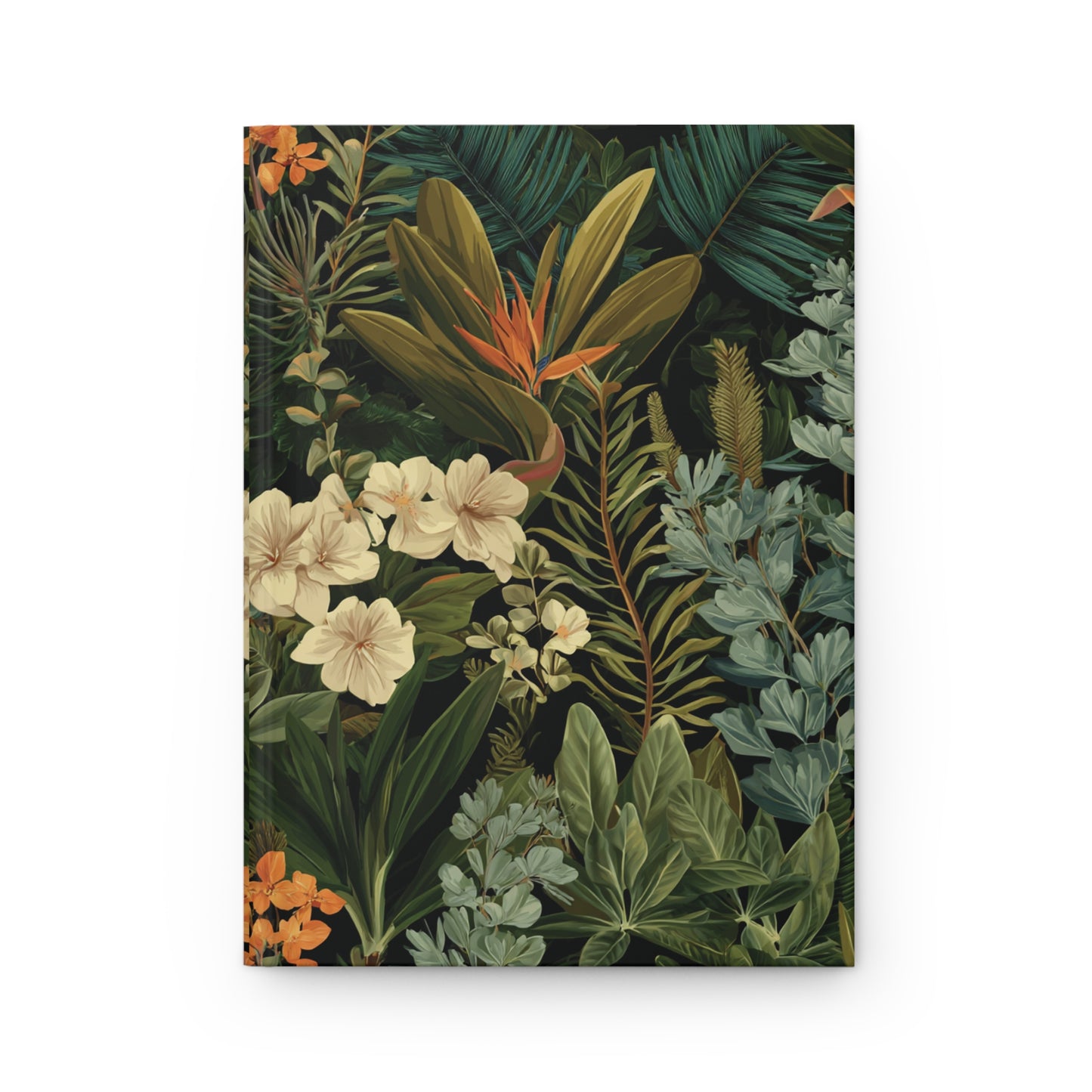 Tropical Botanical Journal Hardcover | Palm Leaf Floral Notebook