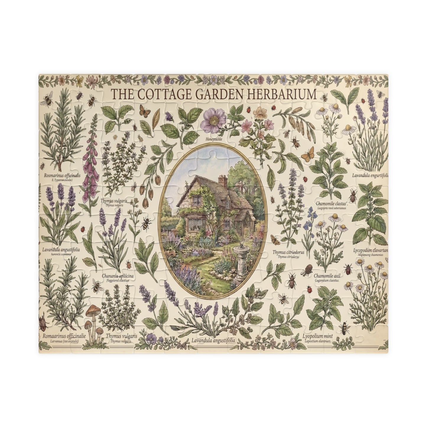 Cottage Garden Herbarium Puzzle | Botanical Cottage Jigsaw