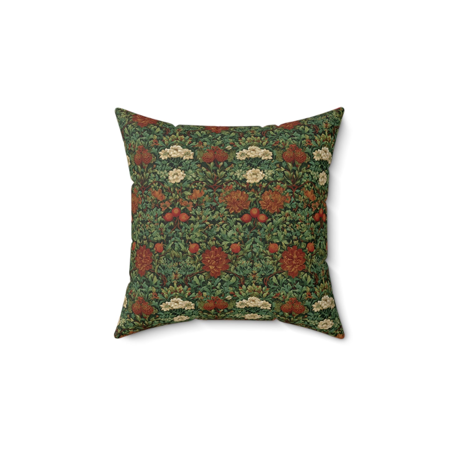 William Morris Style Floral Pattern pillow | Vintage Botanical Throw Pillow