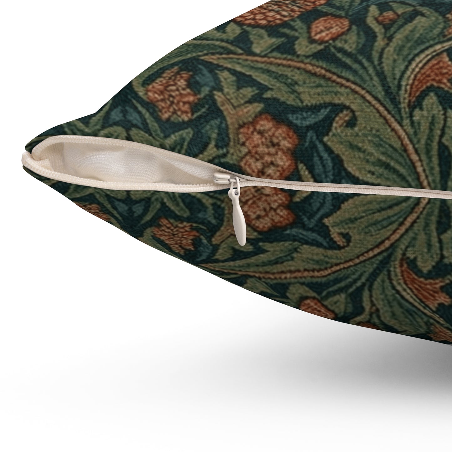 William Morris Style Floral Pattern Pillow | Botanical Throw Pillow