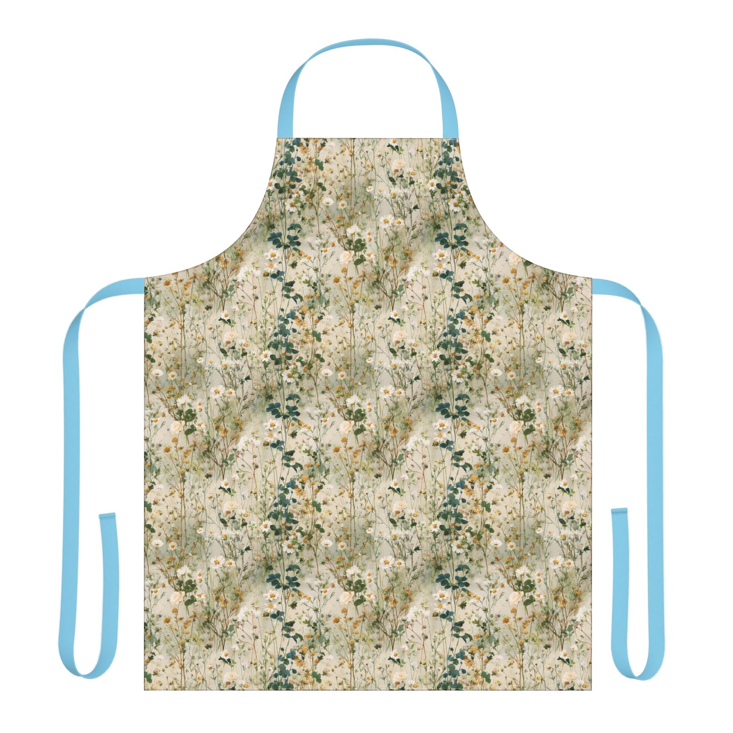 Vintage Floral Pattern Apron | Rustic Wildflower Kitchen Apron