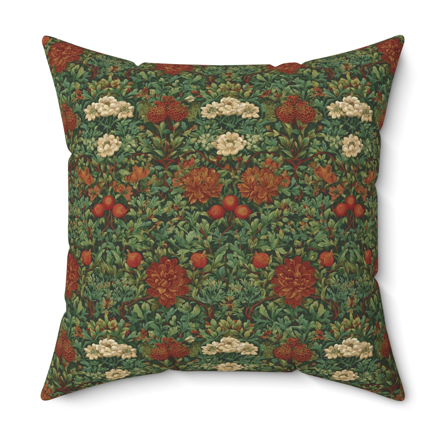 William Morris Style Floral Pattern pillow | Vintage Botanical Throw Pillow