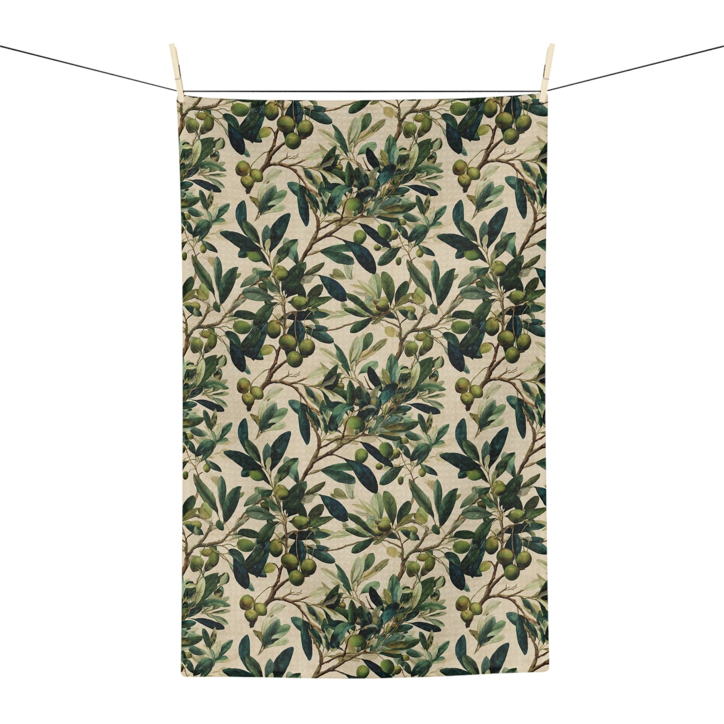 Olive Branch Pattern Tea Towel | Microfiber