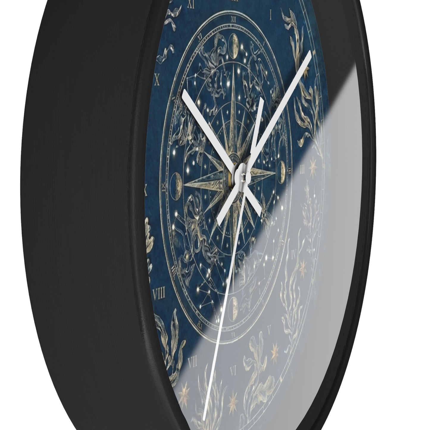 Celestial Star Map Wall Clock | Nautical Seaweed Art, Dark Academia Decor