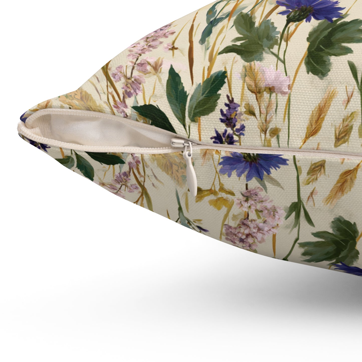 Wildflower Meadow Pillow | Daisies & Lavender Square Pillow
