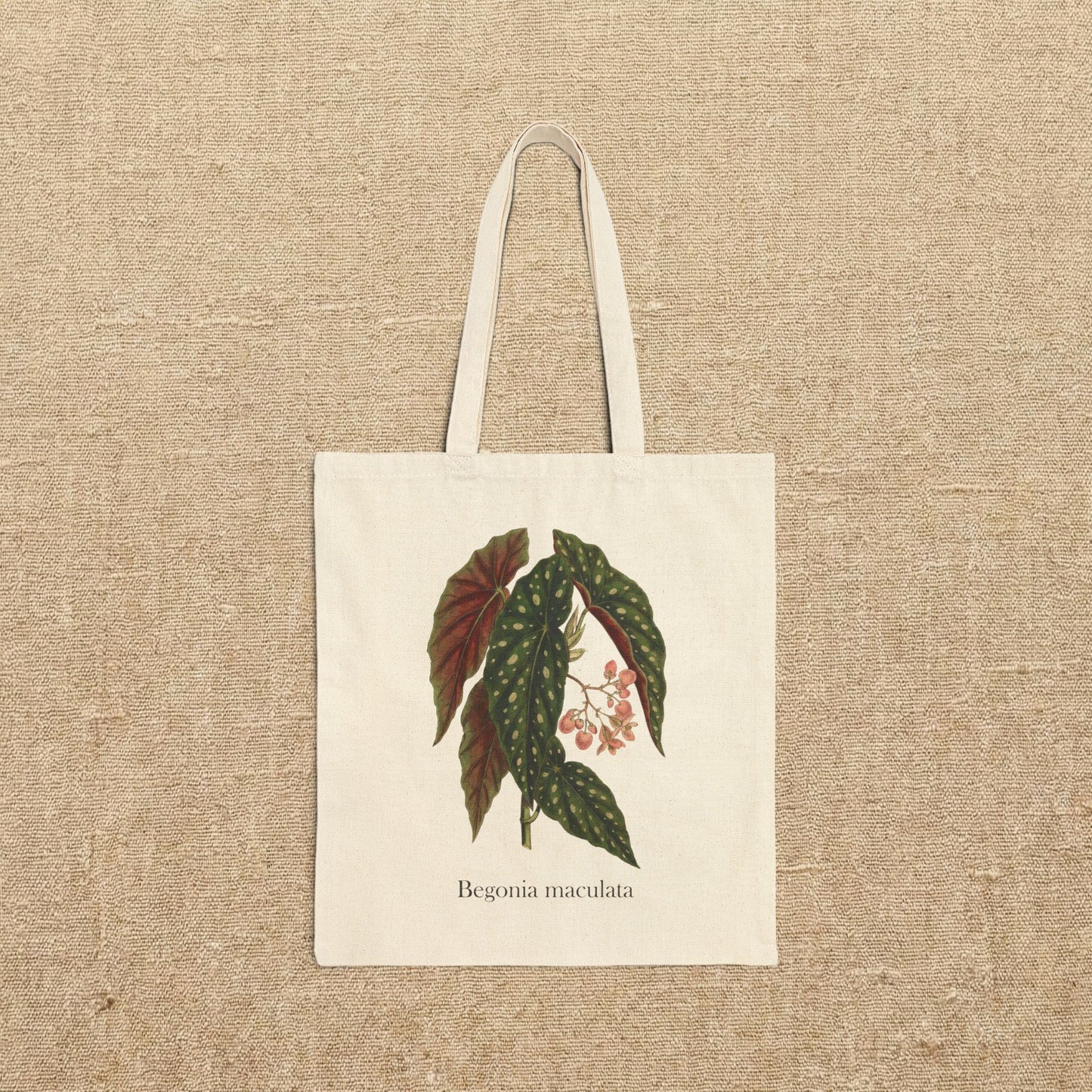 Begonia maculata Botanical Tote Bag | Polka Dot Begonia Illustration