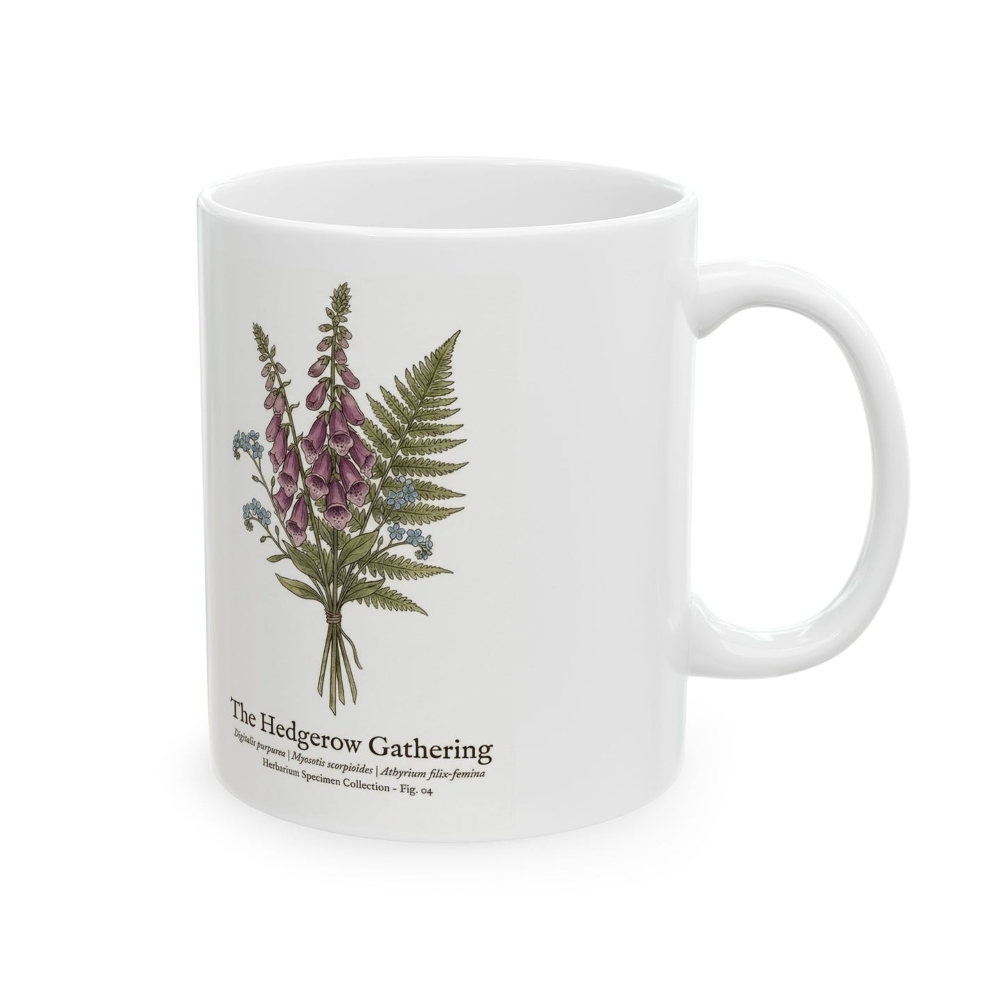 Foxglove Botanical Illustration Mug | Vintage Wildflower Ceramic Mug