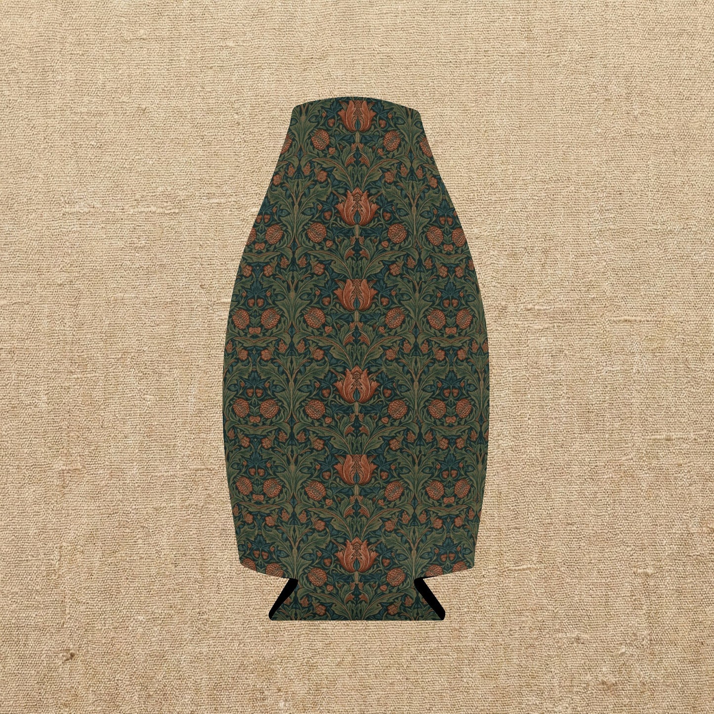 William Morris Style Floral Pattern Zip-Up Bottle Cooler Sleeve