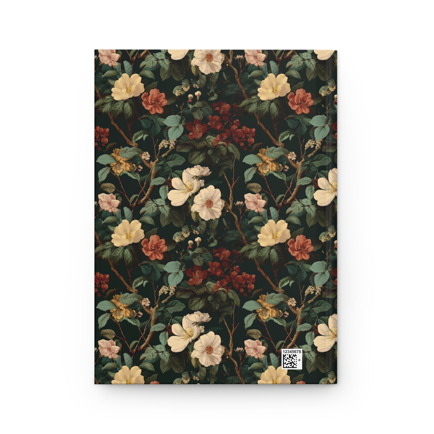 Vintage Floral Pattern Hardcover Journal | Botanical Notebook