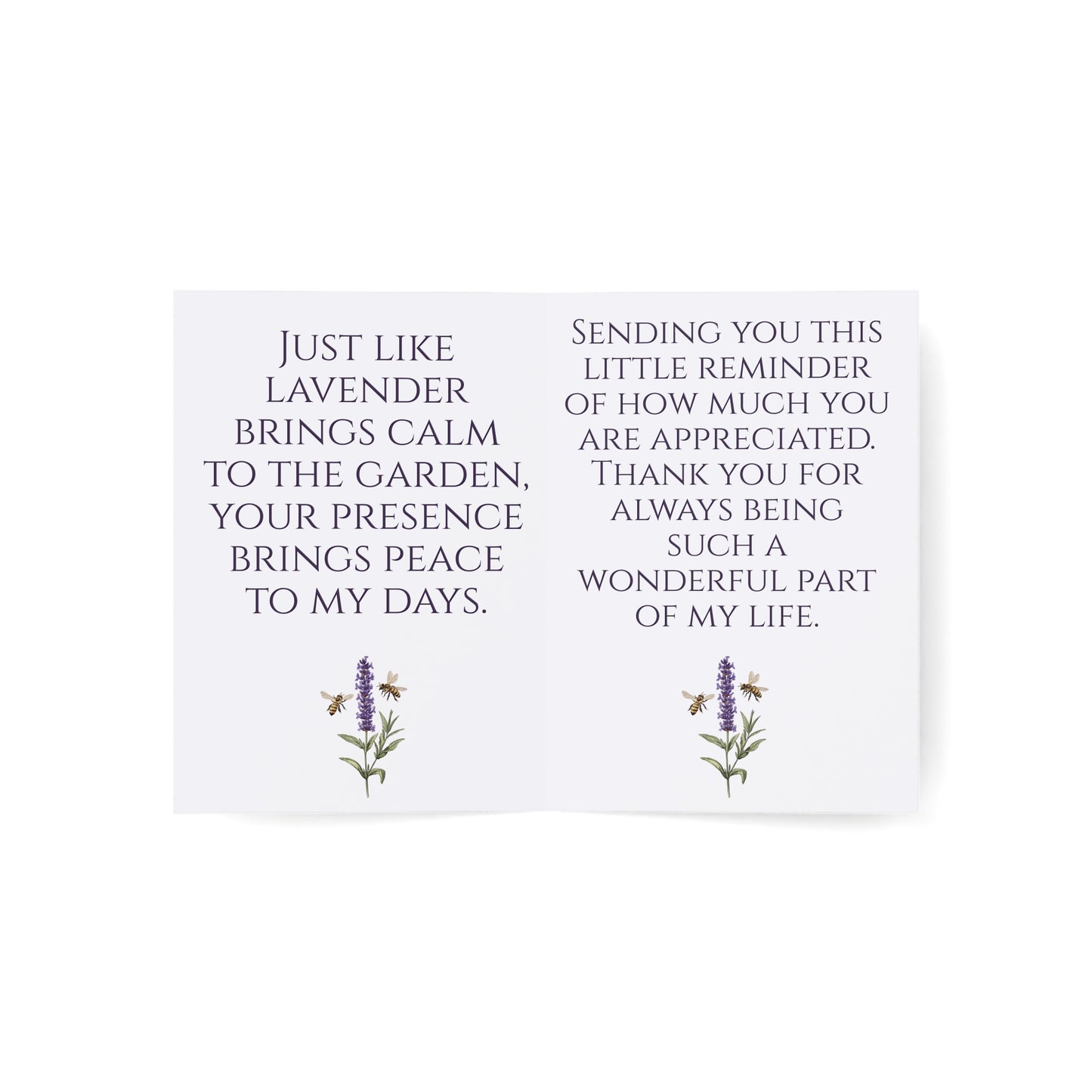 Lavender Pattern Customizable Greeting Cards | Floral Note Cards, Multipack 1, 10, 30, 50