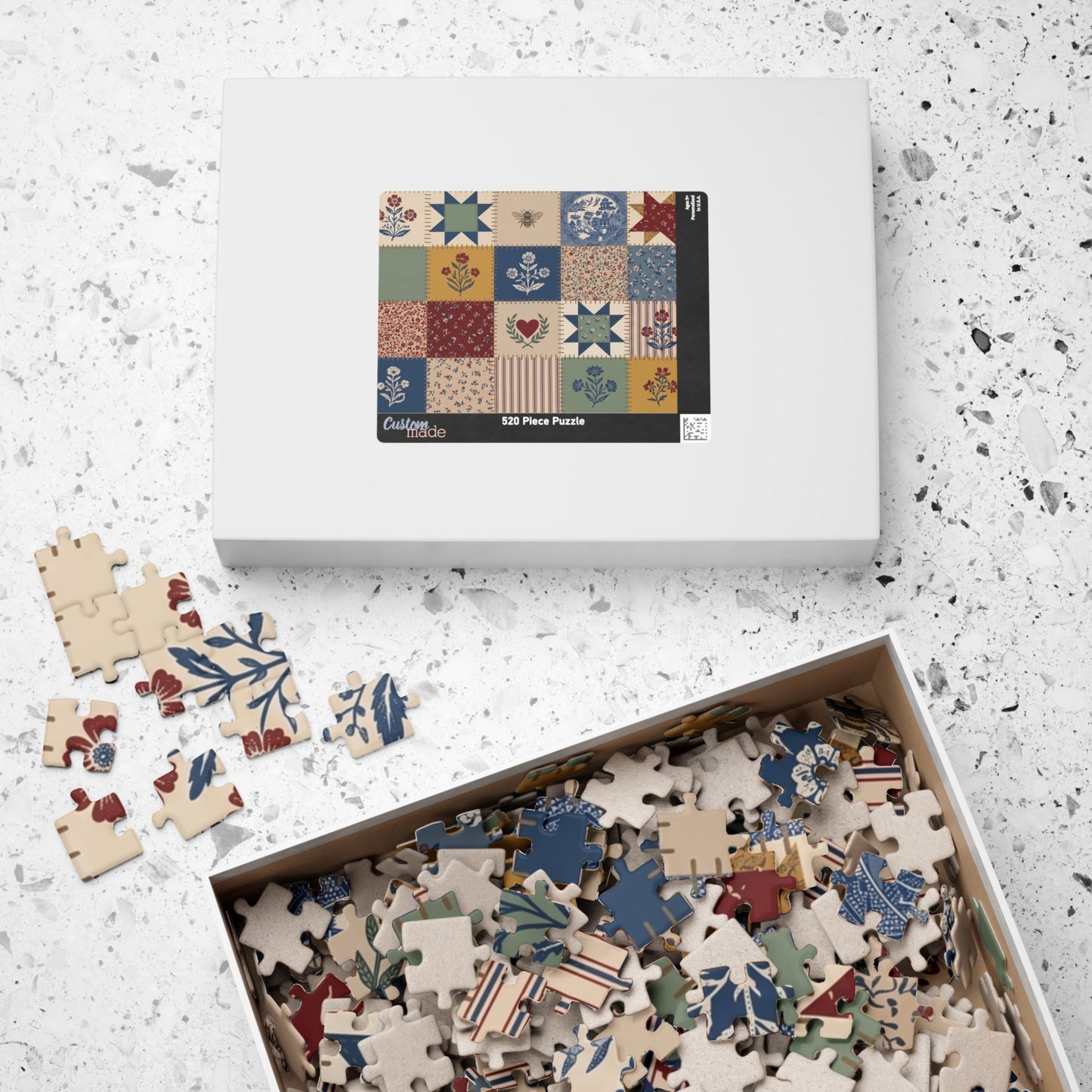 Vintage Quilt Pattern Puzzle | 110/252/520/1014-piece jigsaw