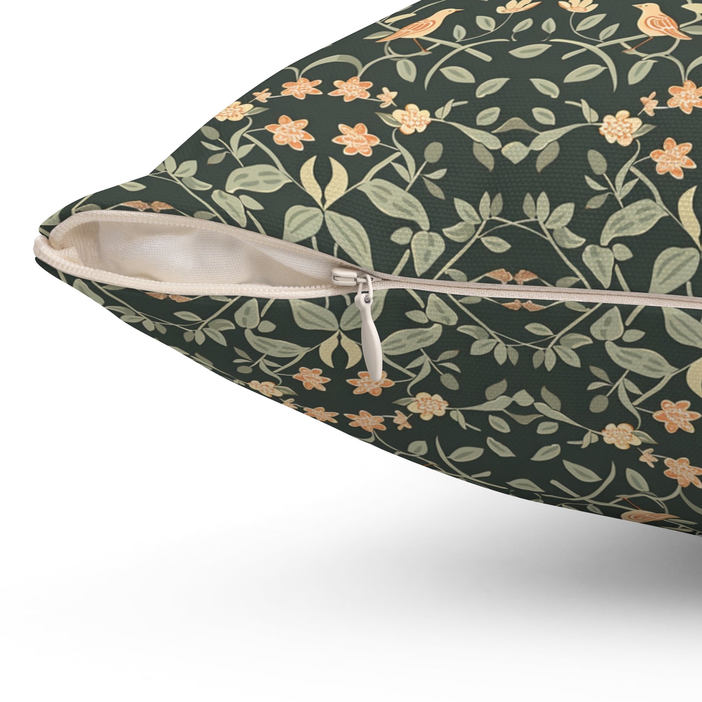 Vintage Floral Damask Pillow | Square Pillow, Botanical Pattern