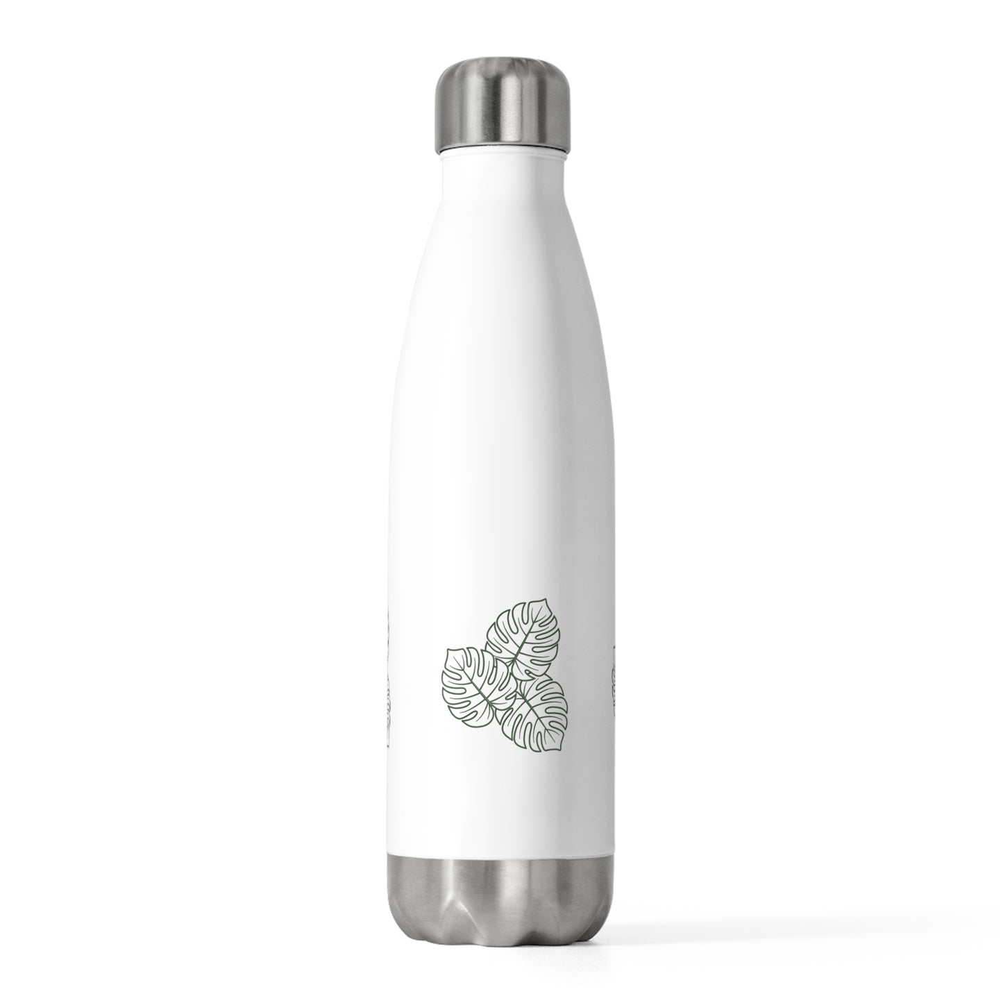 Monstera Deliciosa Leaf Minimalist 20oz Insulated Bottle | Tropical Water Bottle