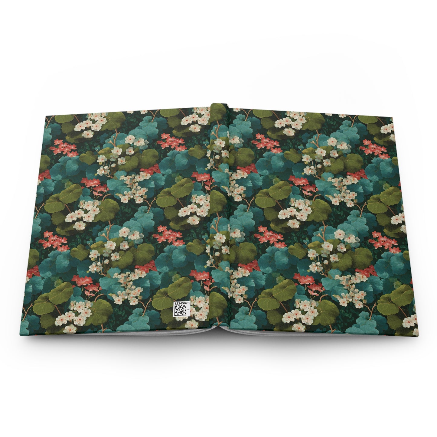 Vintage Botanical Floral Pattern Hardcover Journal | Matte