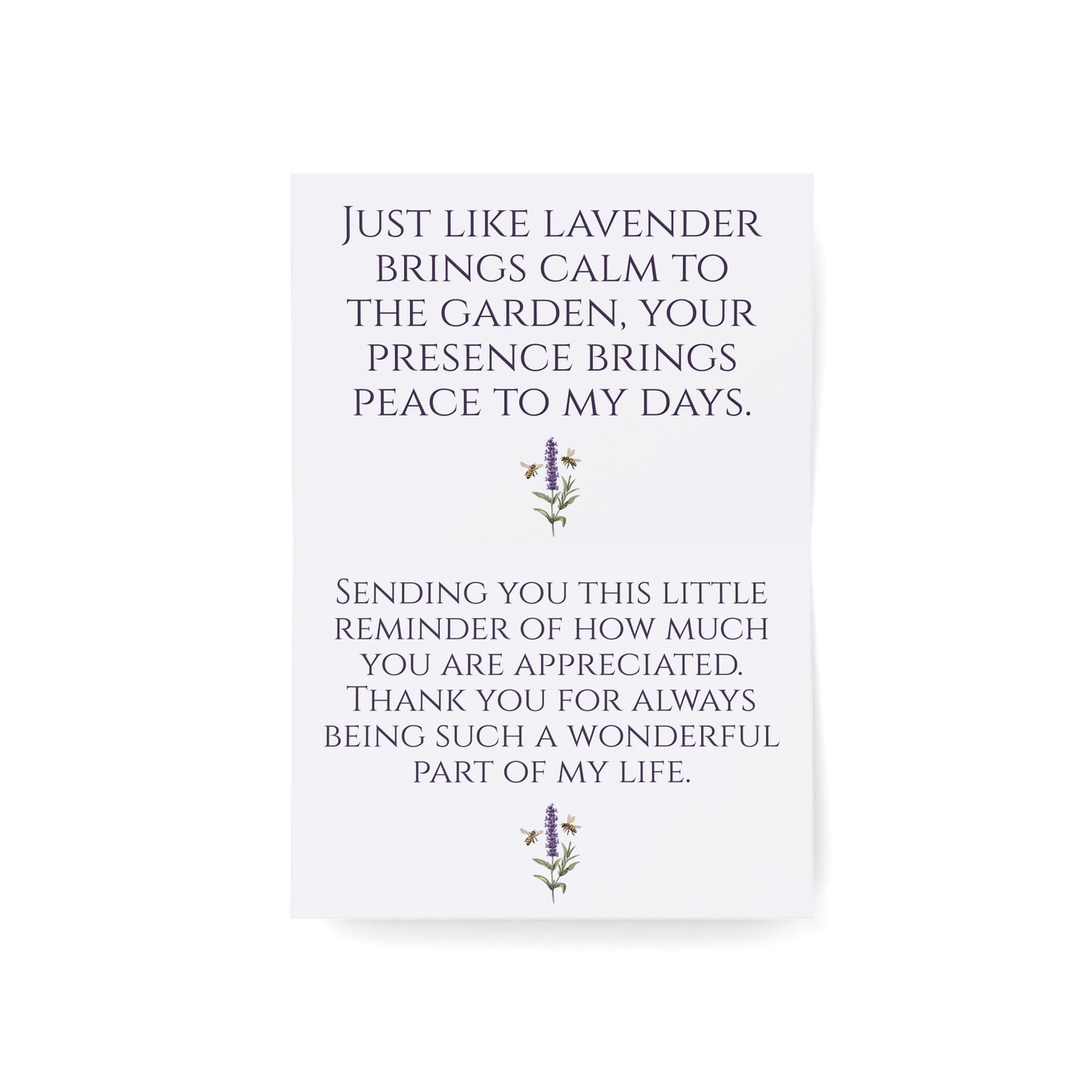 Lavender Pattern Customizable Greeting Cards | Floral Note Cards, Multipack 1, 10, 30, 50