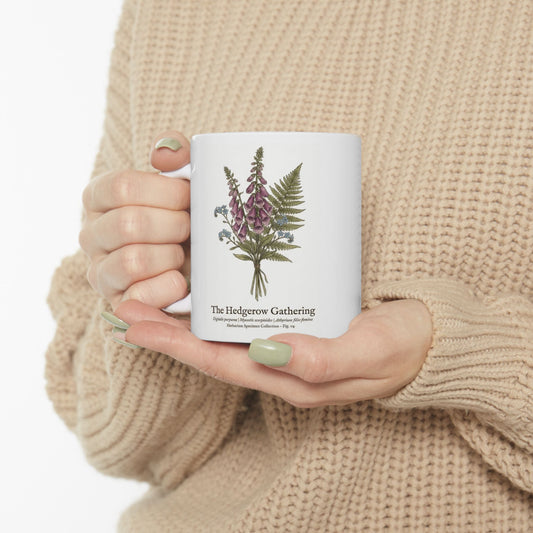 Foxglove Botanical Illustration Mug | Vintage Wildflower Ceramic Mug