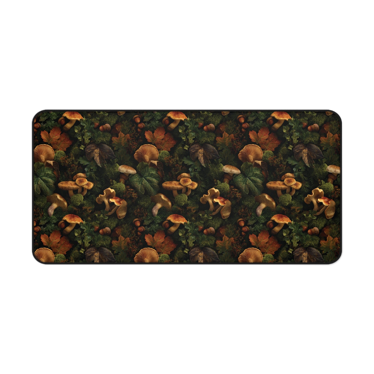 Autumn Mushroom Pattern Desk Mat | Forest Fungi Mousepad