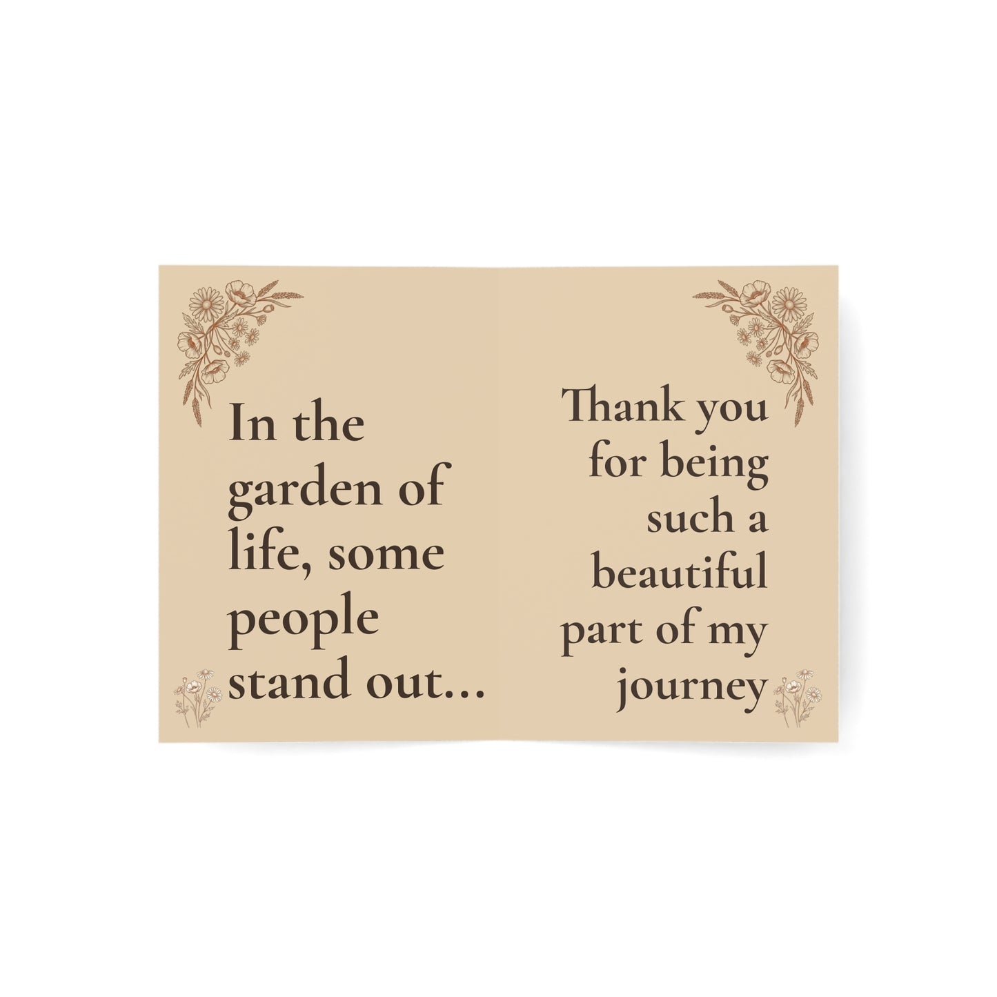 Autumn Florals Greeting Card - Customizable Vintage Botanical Keepsake