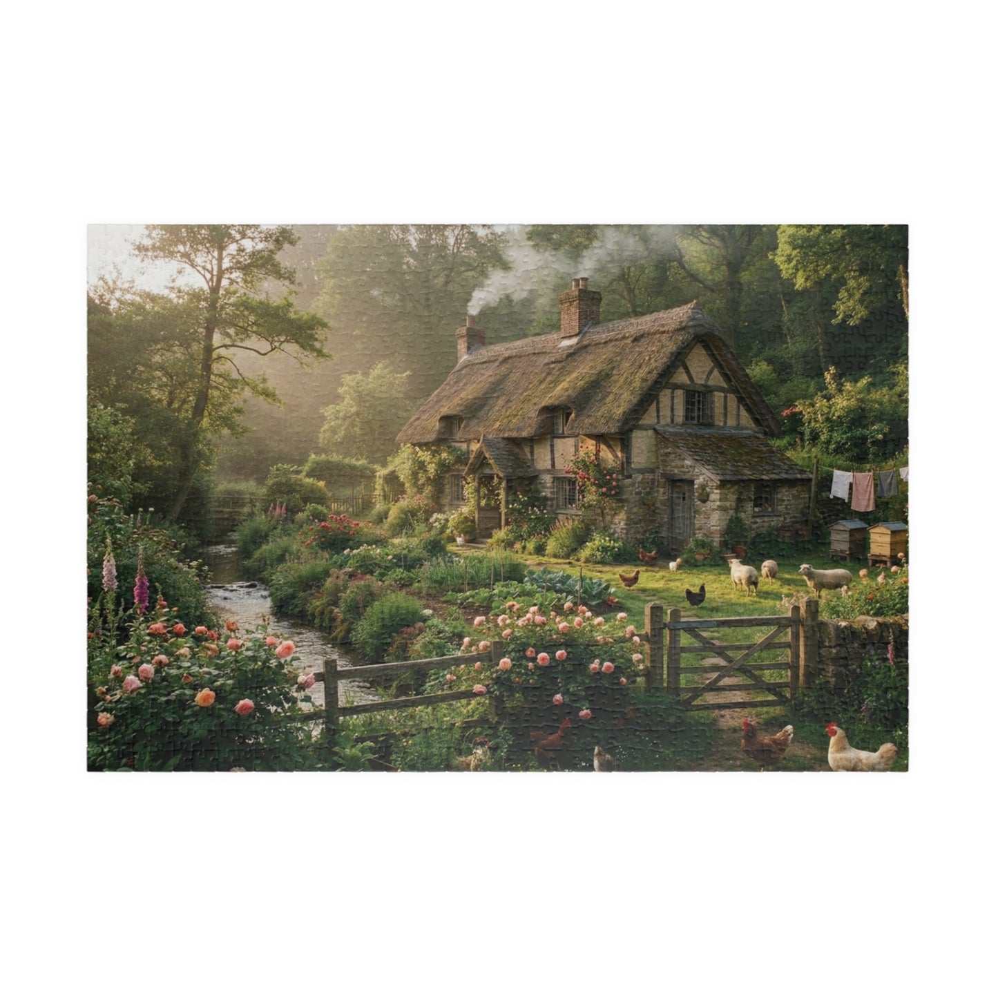 English Cottage Garden Puzzle 110/252/520/1014-piece