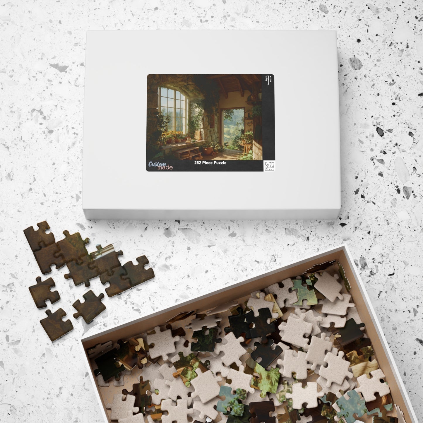 Sunlit Garden Interior Puzzle | Vintage Cottage Window 110-1014Piece