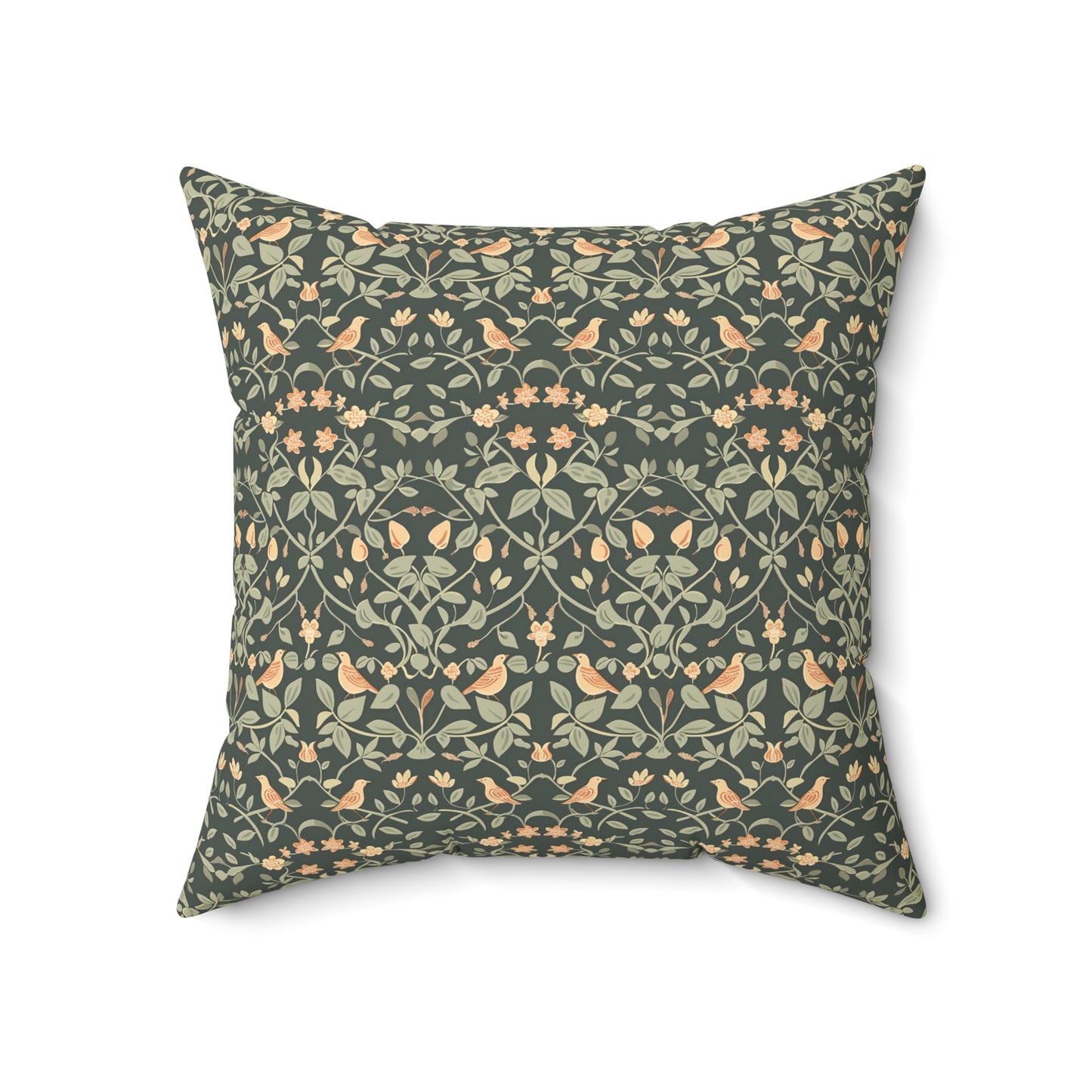 Vintage Floral Damask Pillow | Square Pillow, Botanical Pattern