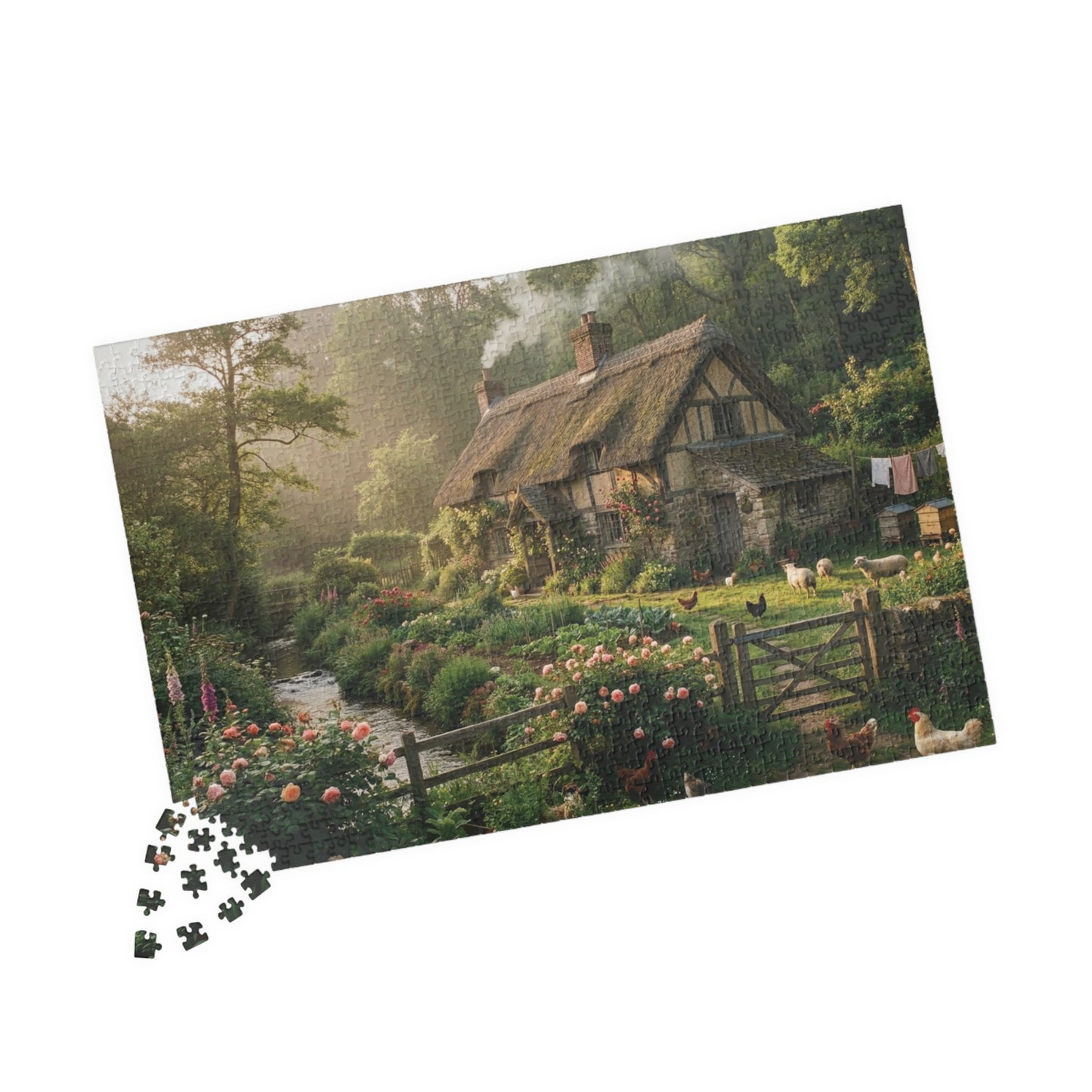 English Cottage Garden Puzzle 110/252/520/1014-piece
