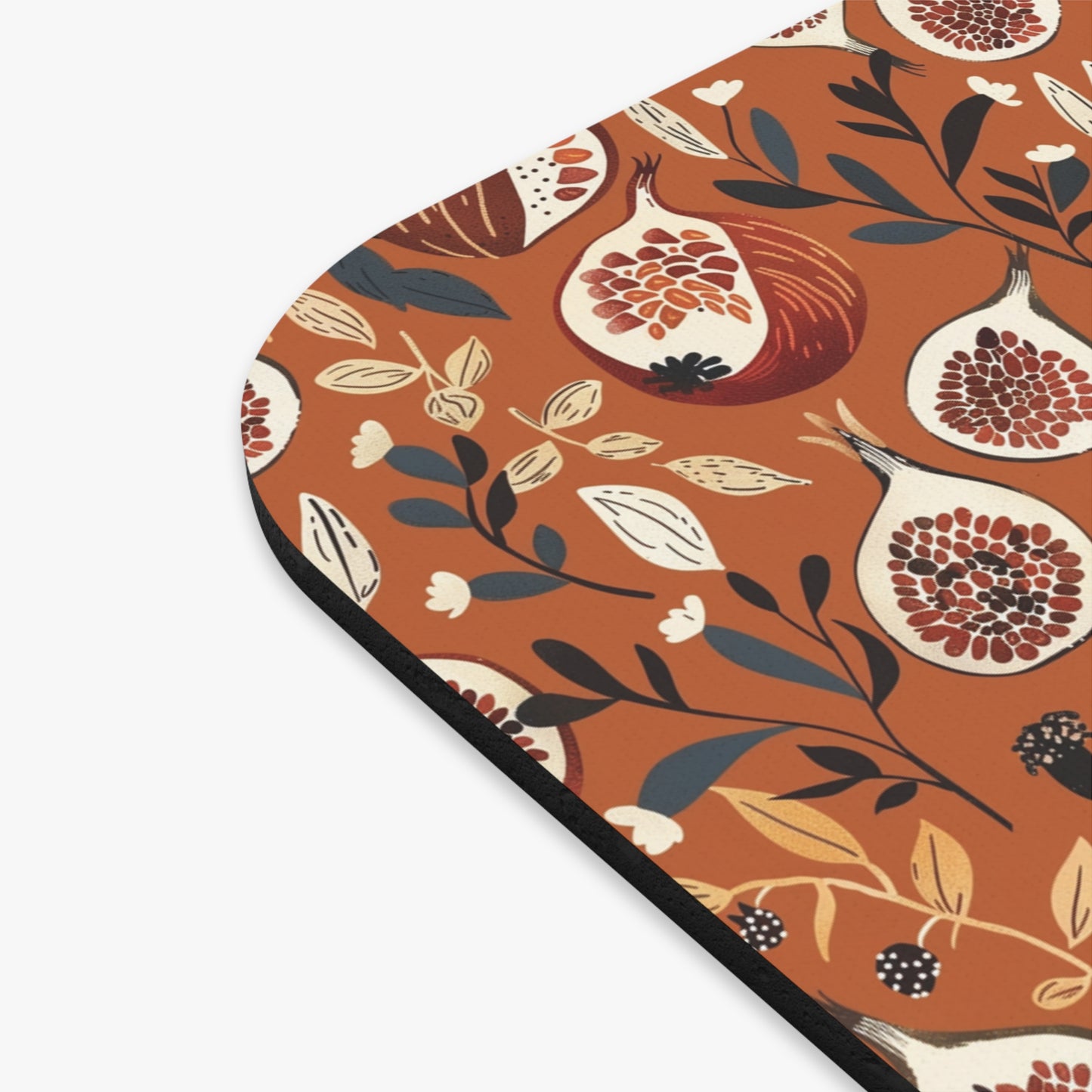 Fig Pattern Mouse Pad | Autumn Fruit Botanical Desk Mat