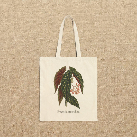 Begonia maculata Botanical Tote Bag | Polka Dot Begonia Illustration