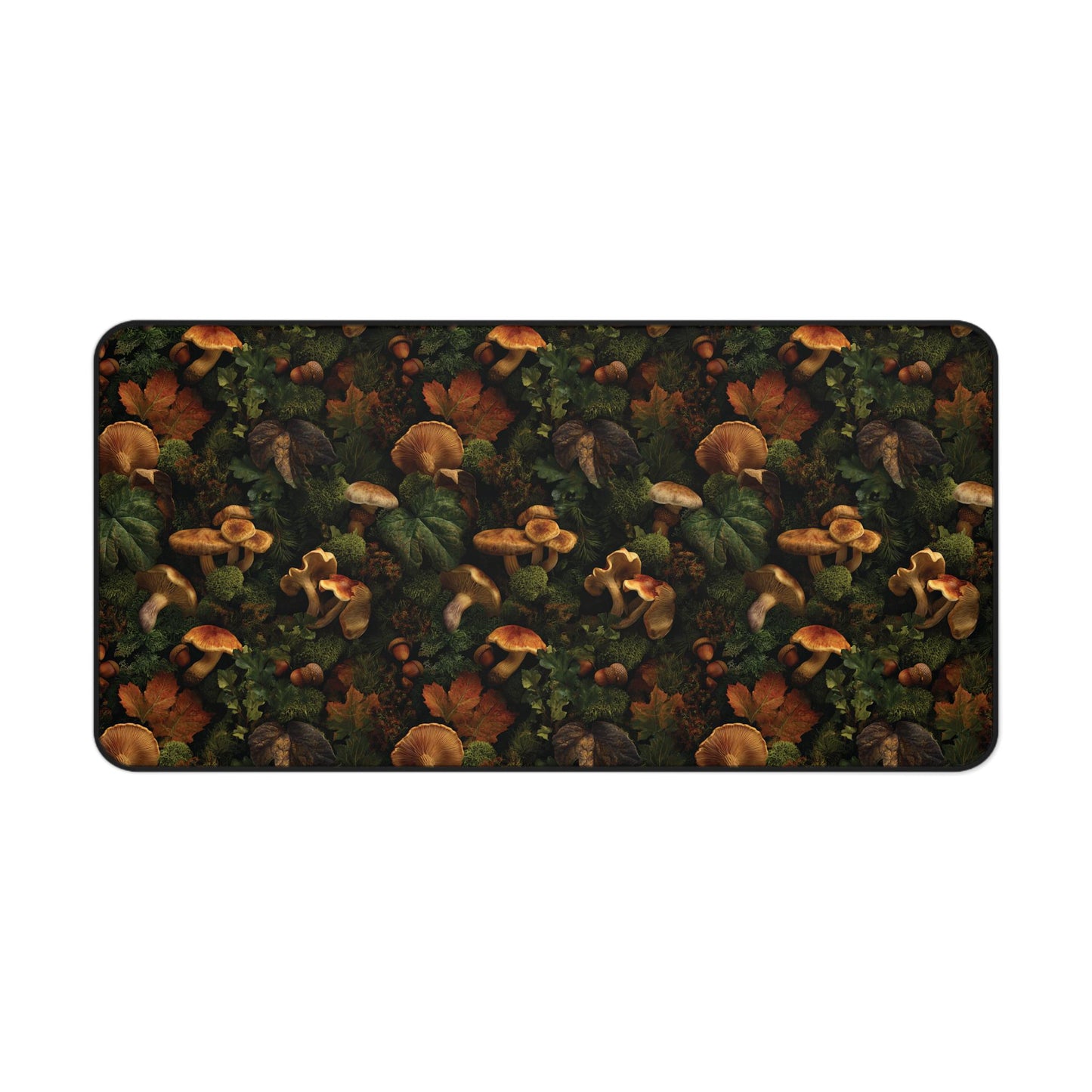 Autumn Mushroom Pattern Desk Mat | Forest Fungi Mousepad