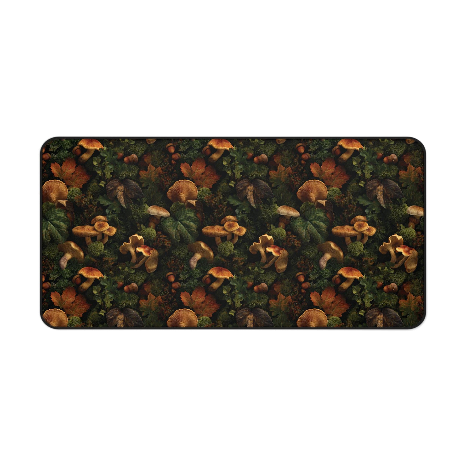 Autumn Mushroom Pattern Desk Mat | Forest Fungi Mousepad