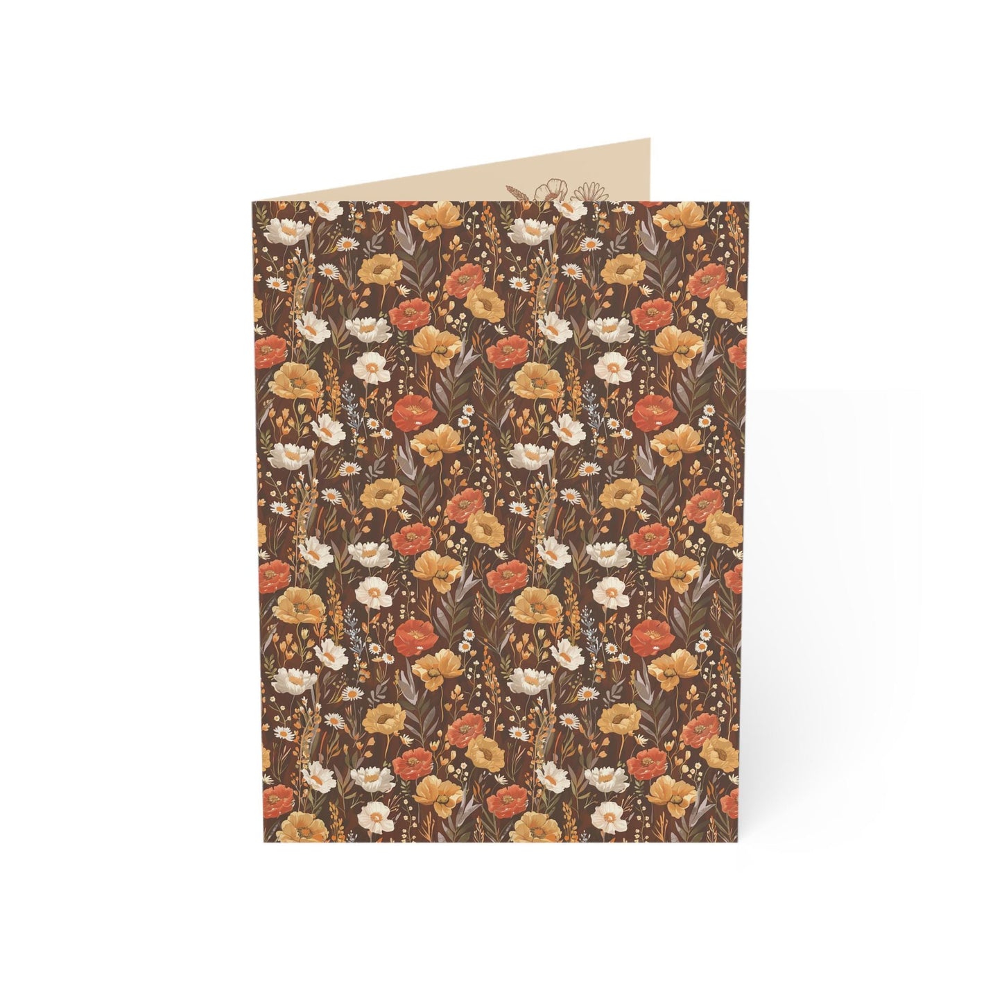 Autumn Florals Greeting Card - Customizable Vintage Botanical Keepsake