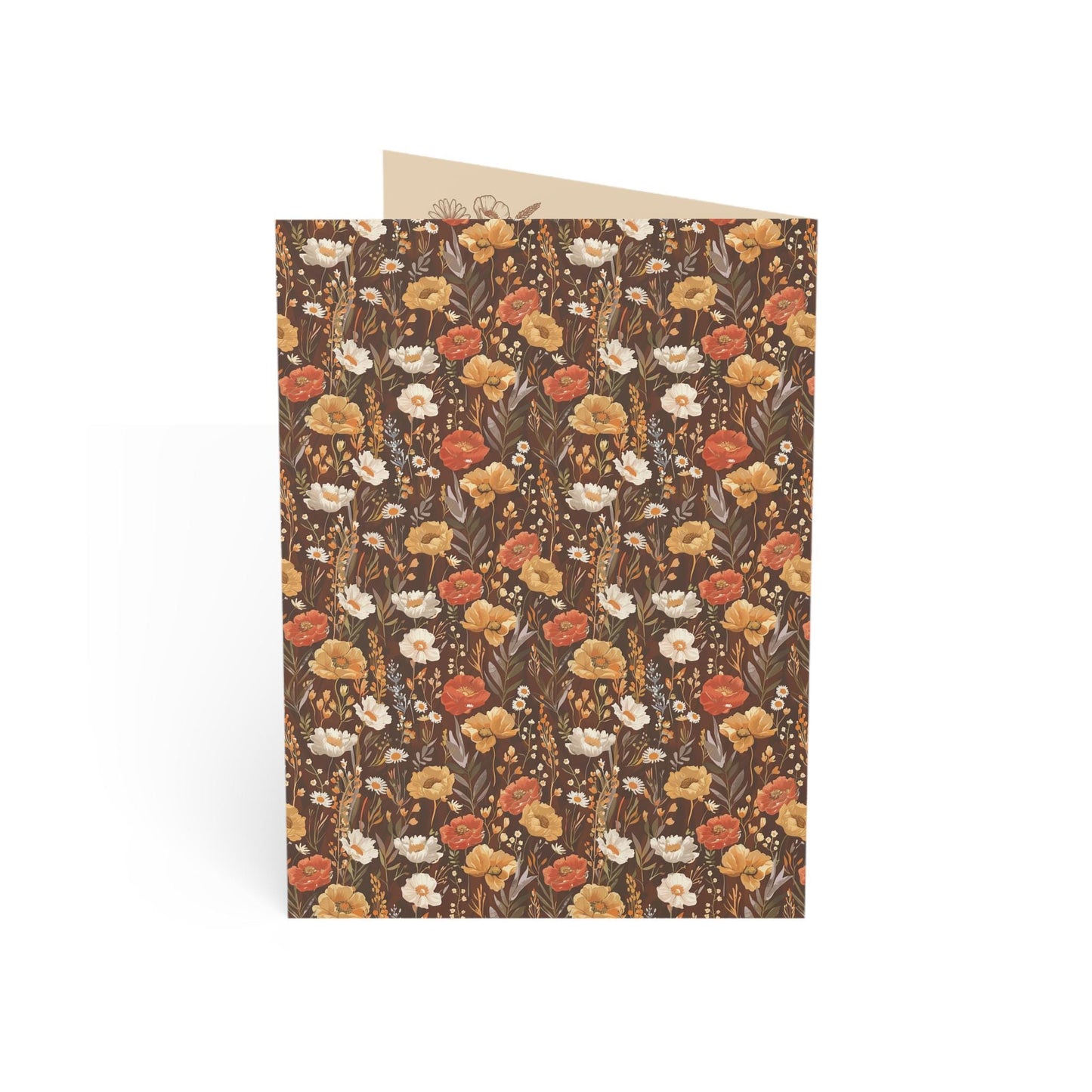 Autumn Florals Greeting Card - Customizable Vintage Botanical Keepsake