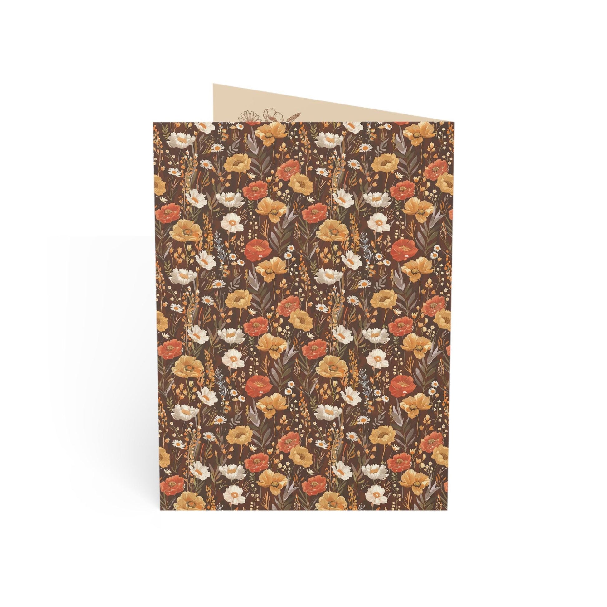 Autumn Florals Greeting Card - Customizable Vintage Botanical Keepsake