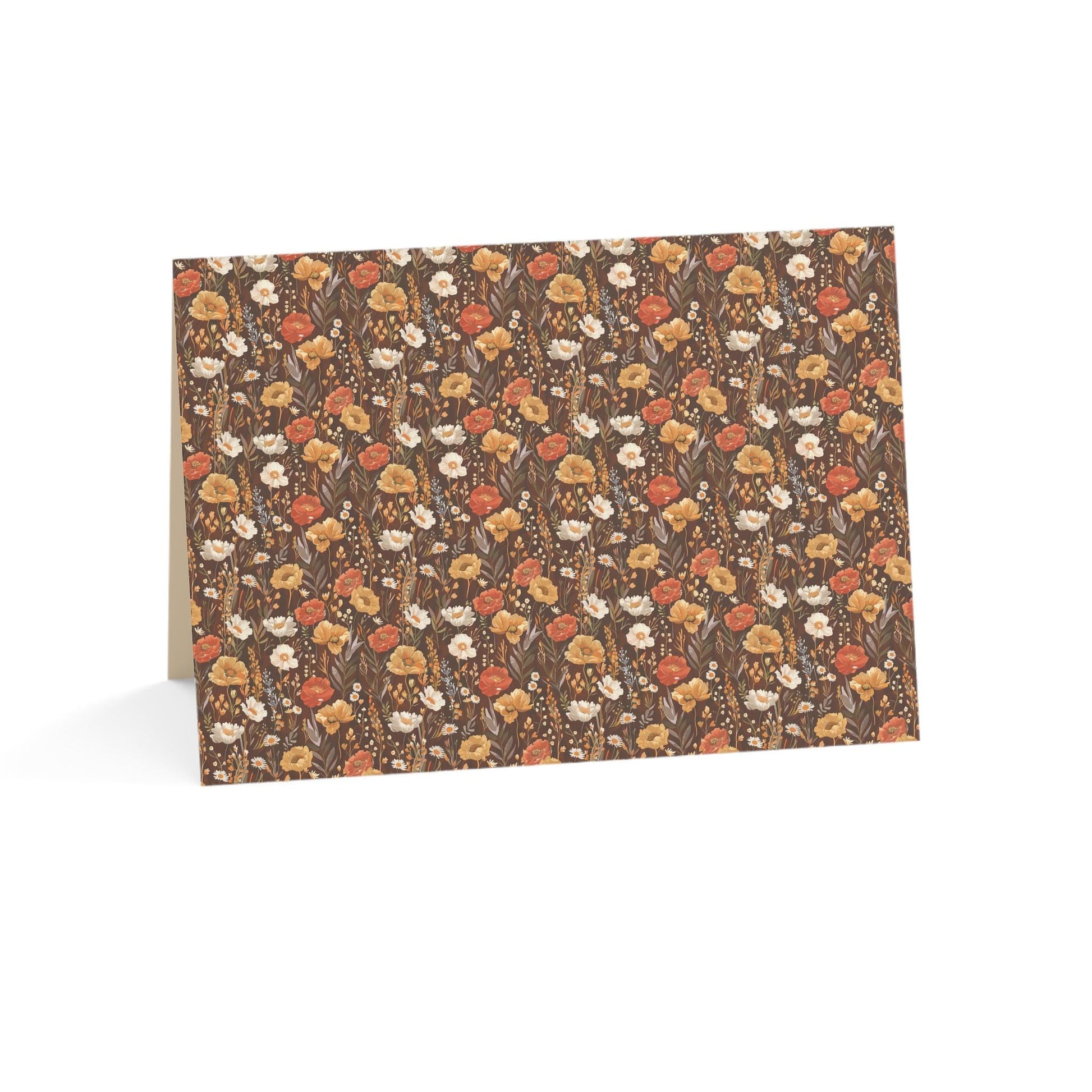 Autumn Florals Greeting Card - Customizable Vintage Botanical Keepsake