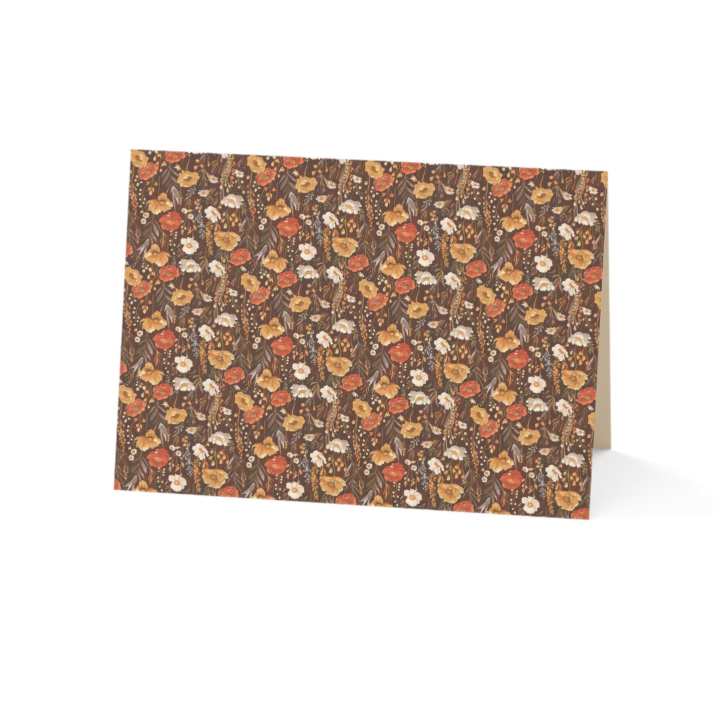 Autumn Florals Greeting Card - Customizable Vintage Botanical Keepsake