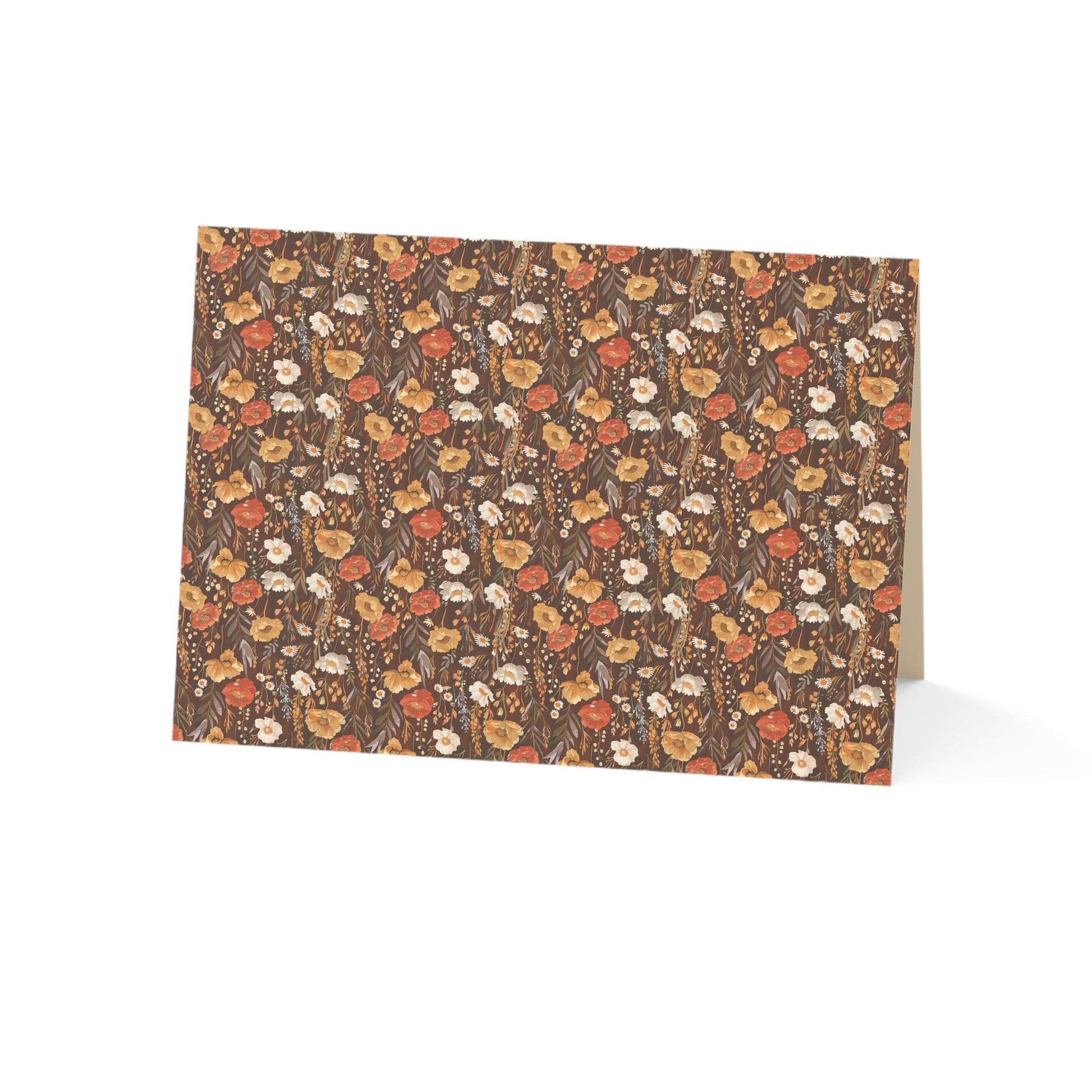 Autumn Florals Greeting Card - Customizable Vintage Botanical Keepsake