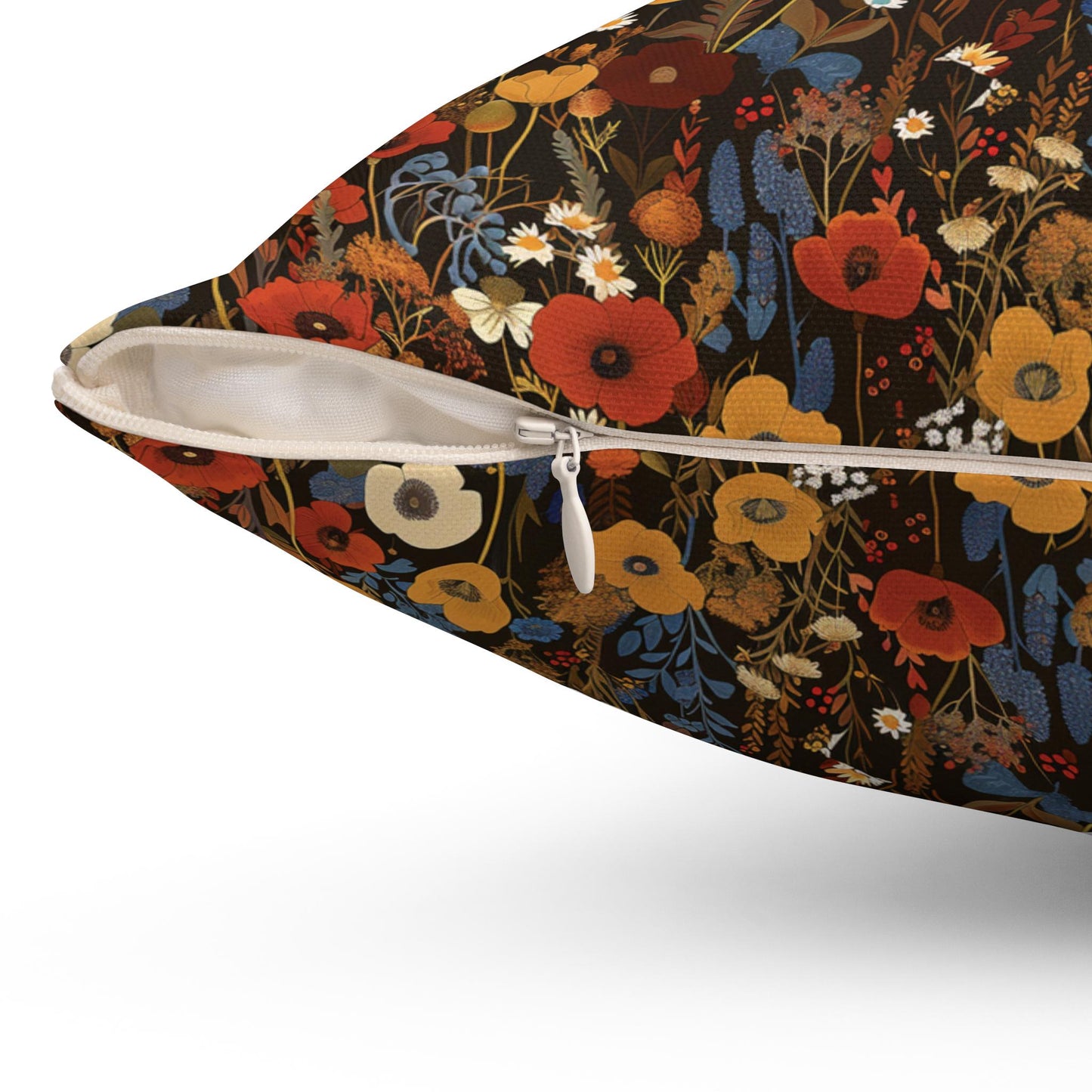 Autumn Wildflower Pattern Pillow | Square Pillow