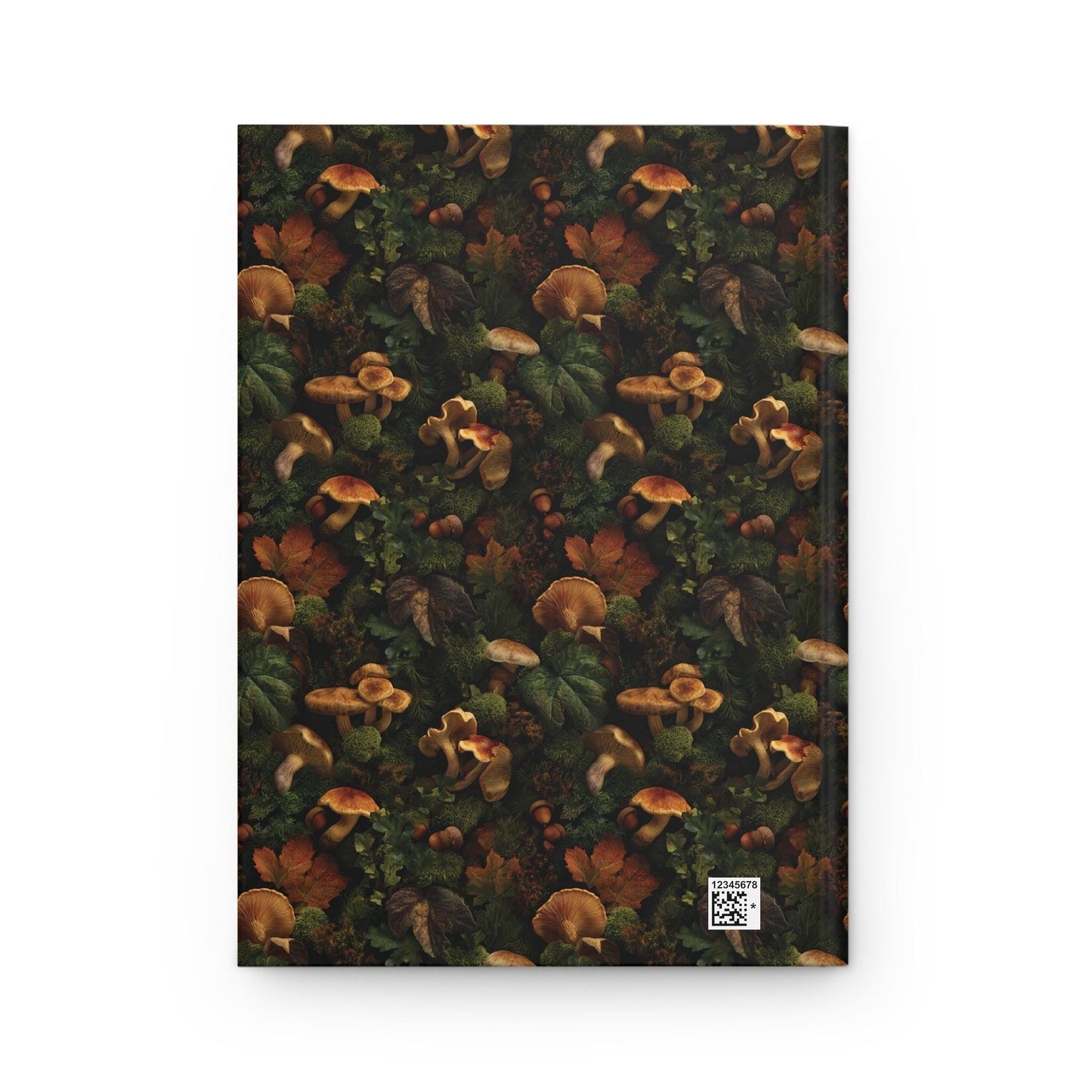 Autumn Mushrooms Hardcover Journal | Forest Mushroom Pattern Notebook