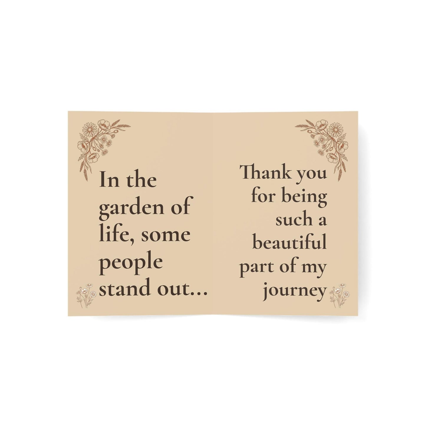 Autumn Florals Greeting Card - Customizable Vintage Botanical Keepsake