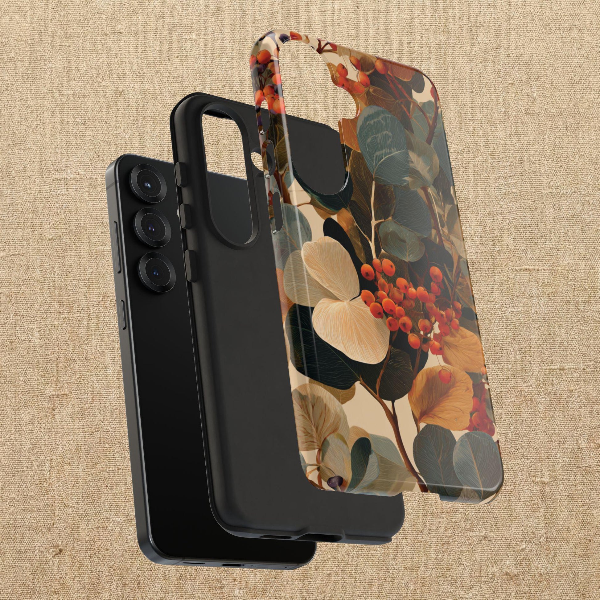 Autumn Eucalyptus Berries Phone Case | Slim Protective Tough Case Compatible With iPhone, Samsung and Pixel